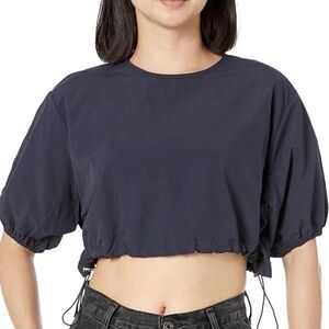 Moon River Short Sleeve Crop Top
